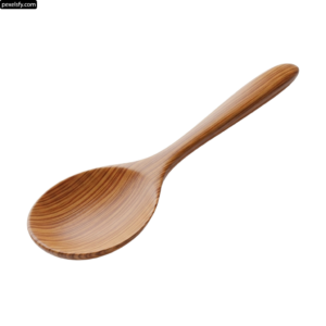 Wooden spoon on a white background png transparent background