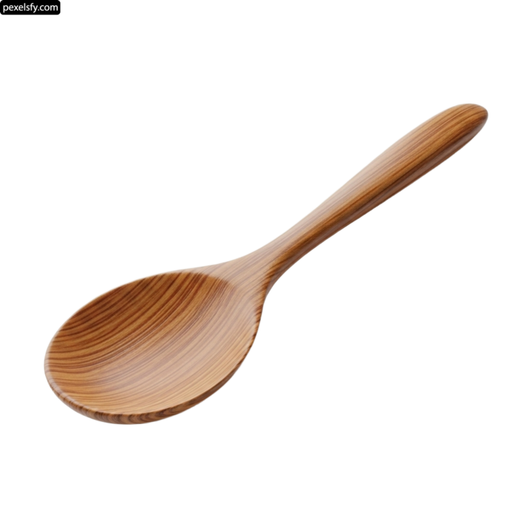 Wooden spoon on a white background png transparent background