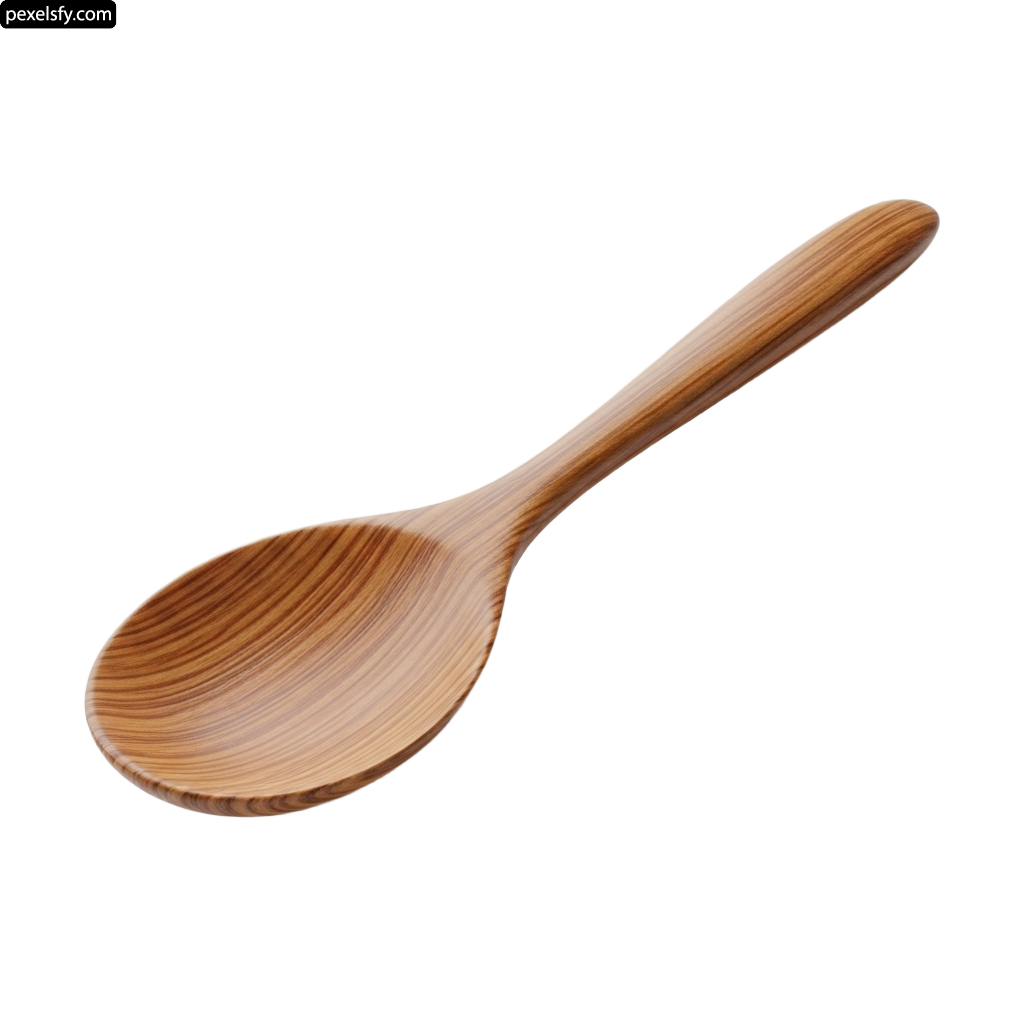 Wooden spoon on a white background png transparent background