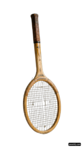 Wooden tennis racket on a white background png transparent background
