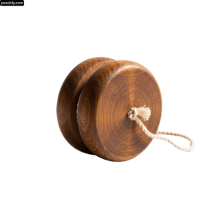 Wooden yoyo with a string attached to it png transparent background