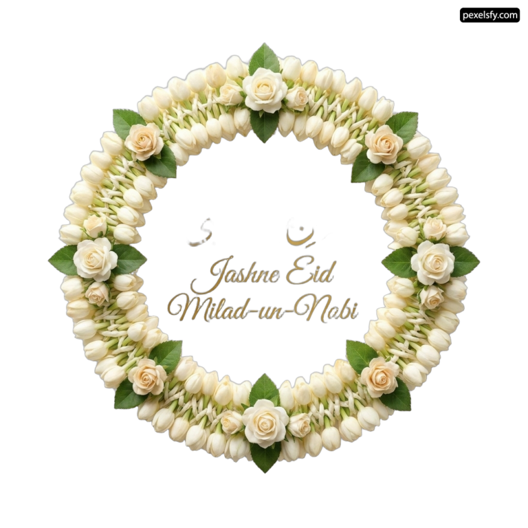Wreath of white roses and green leaves on a white background png transparent background