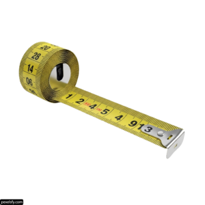 Yellow measuring tape on a white background png transparent background