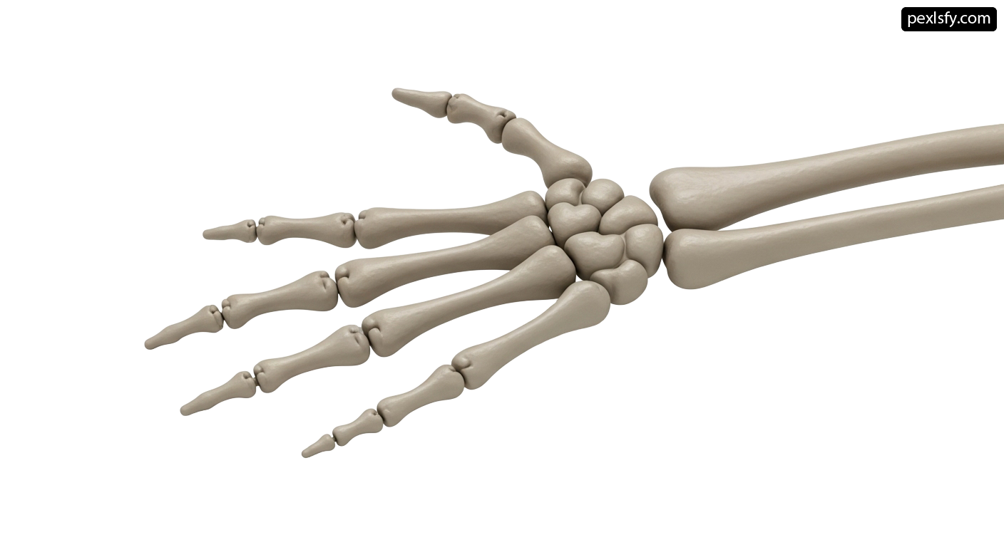 3D model of a human hand on a white background png transparent background