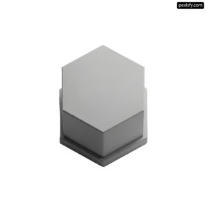 3D rendering of a square object on a white background png transparent background