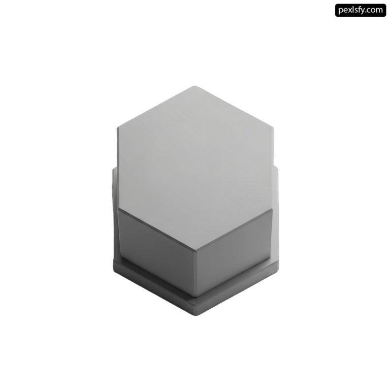 3D rendering of a square object on a white background png transparent background