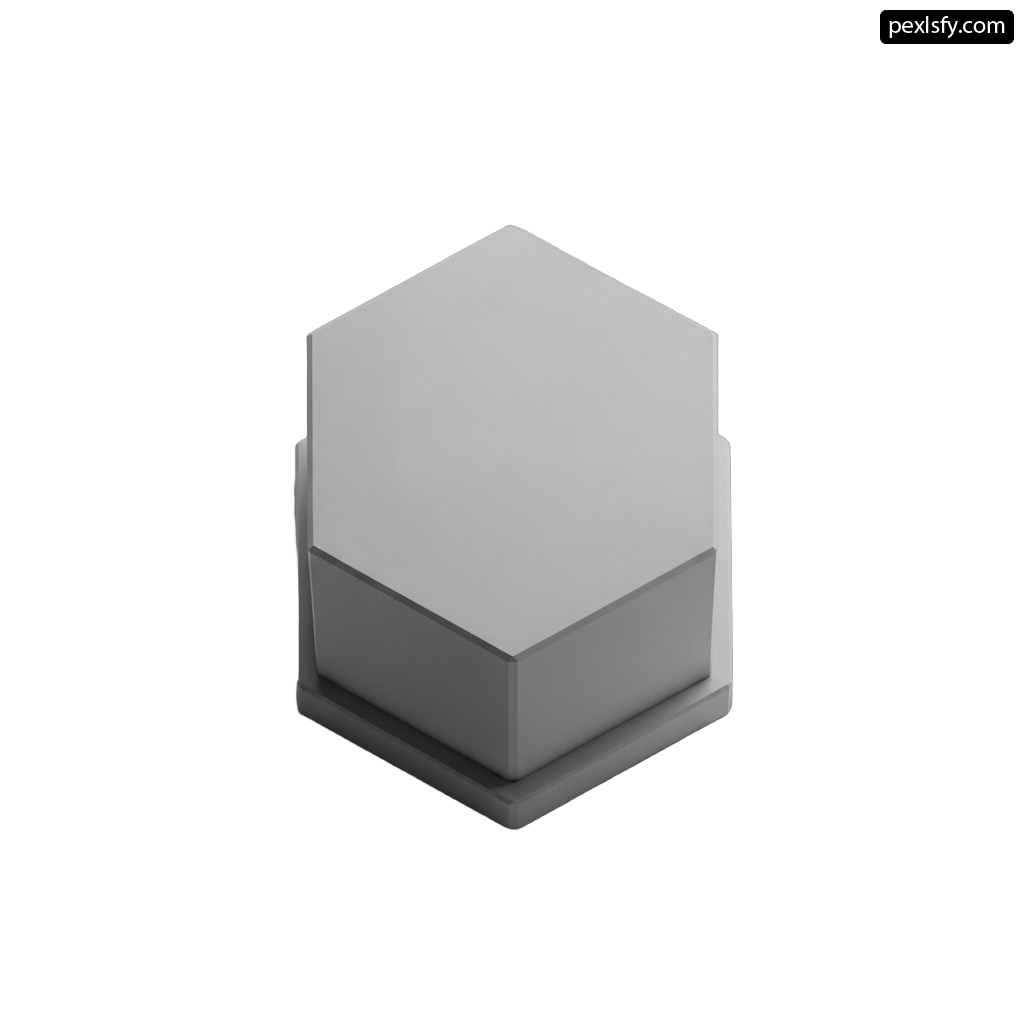 3D rendering of a square object on a white background png transparent background