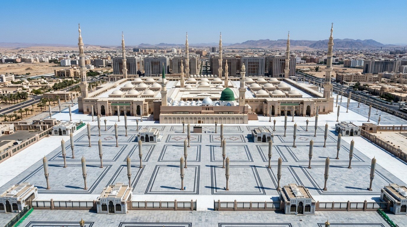 Aerial view masjid an nabawi com…