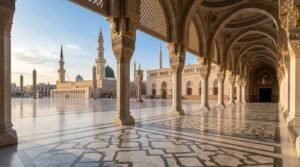 Masjid an nabawi courtyard arche…