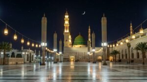 Night view masjid an nabawi cour…
