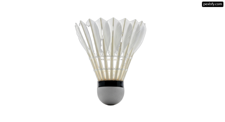 Badminton shuttlecock on a white background png transparent background