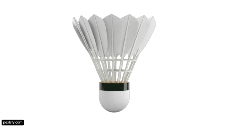 Badminton shuttlecock on a white background png transparent background