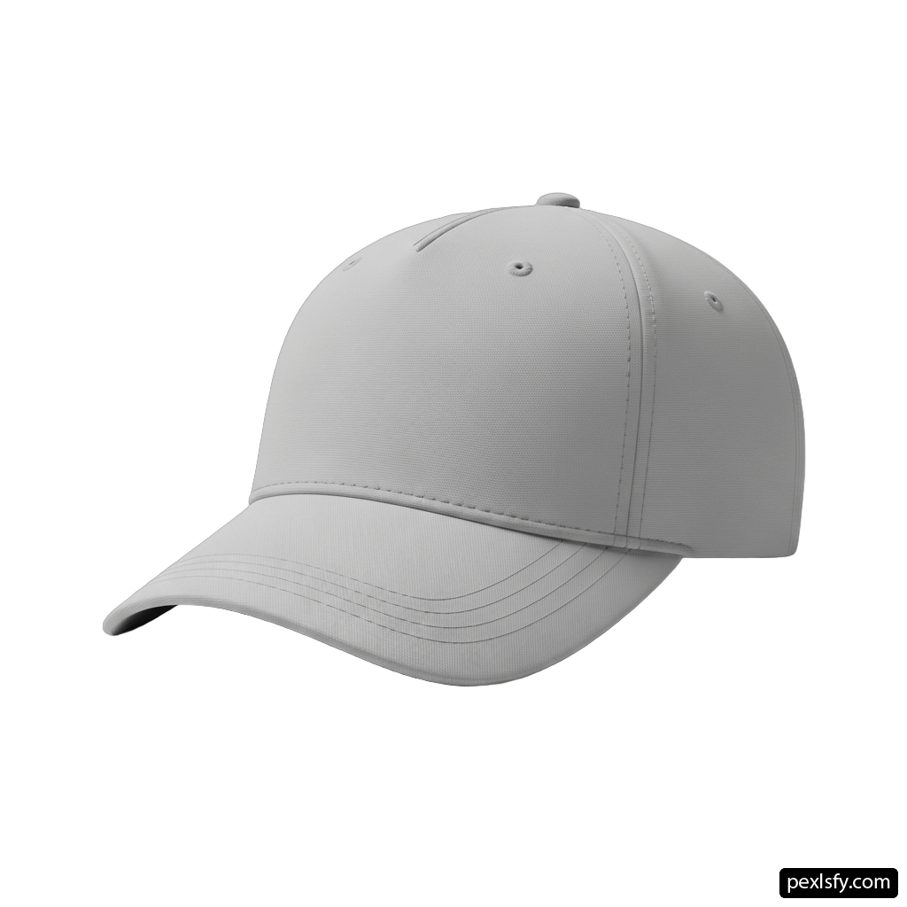 Baseball cap is shown on a white background png transparent background