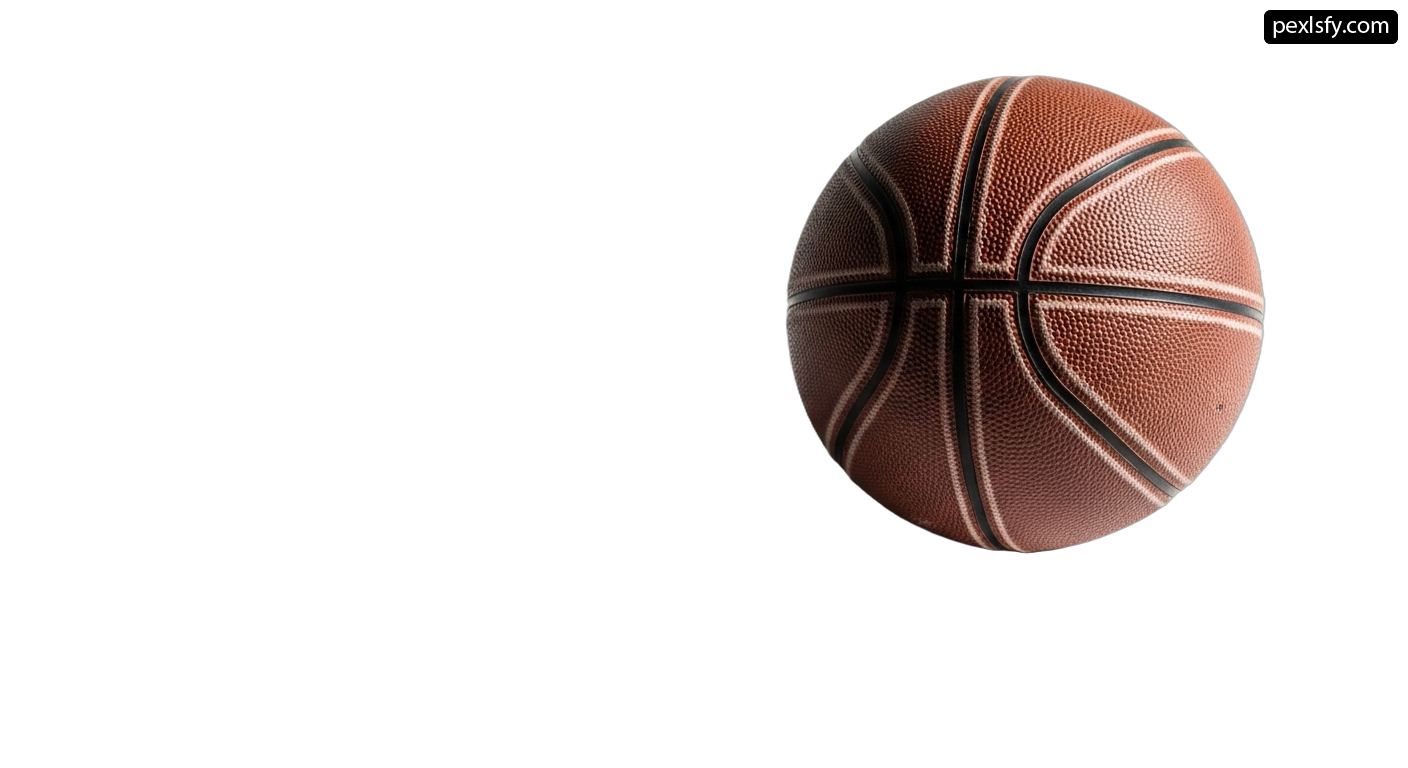 Basketball on a white background png transparent background