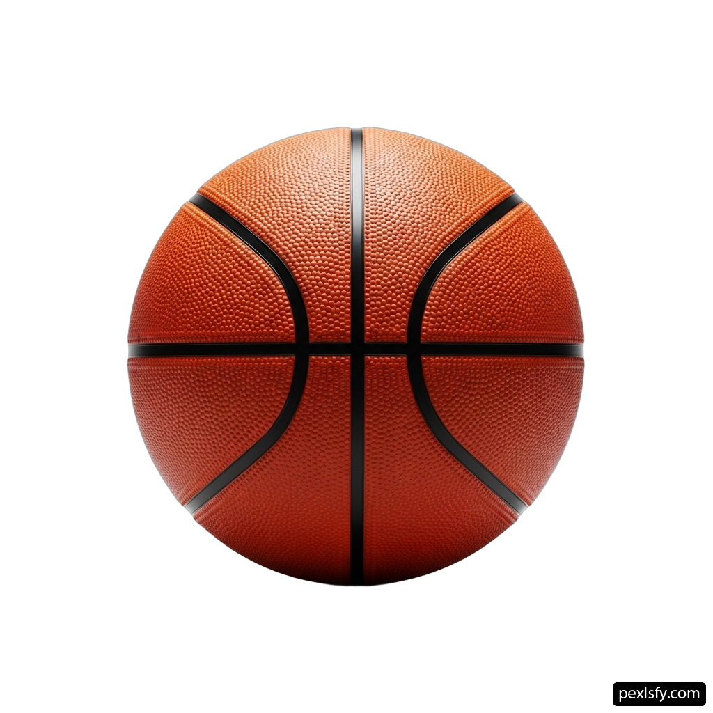 Basketball on a white background png transparent background