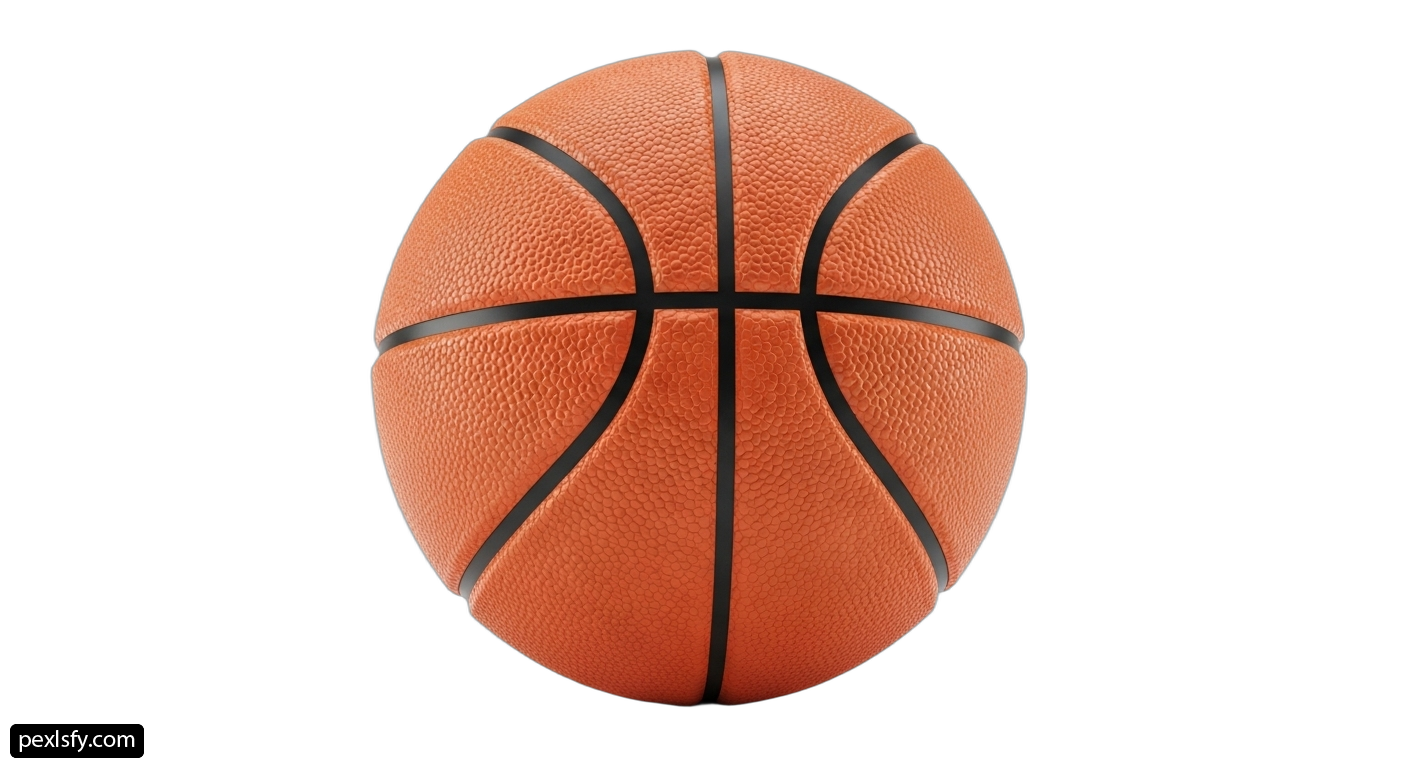 Basketball on a white background png transparent background