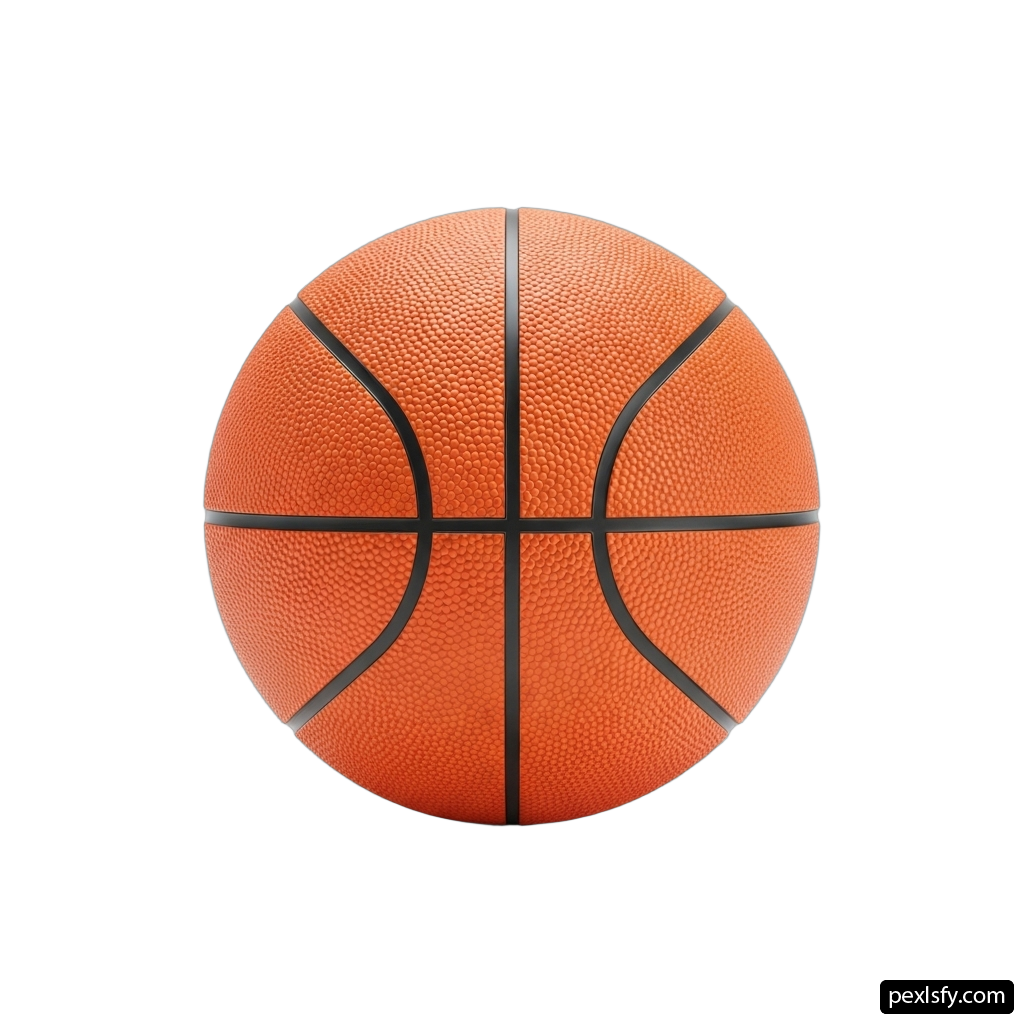 Basketball on a white background png transparent background