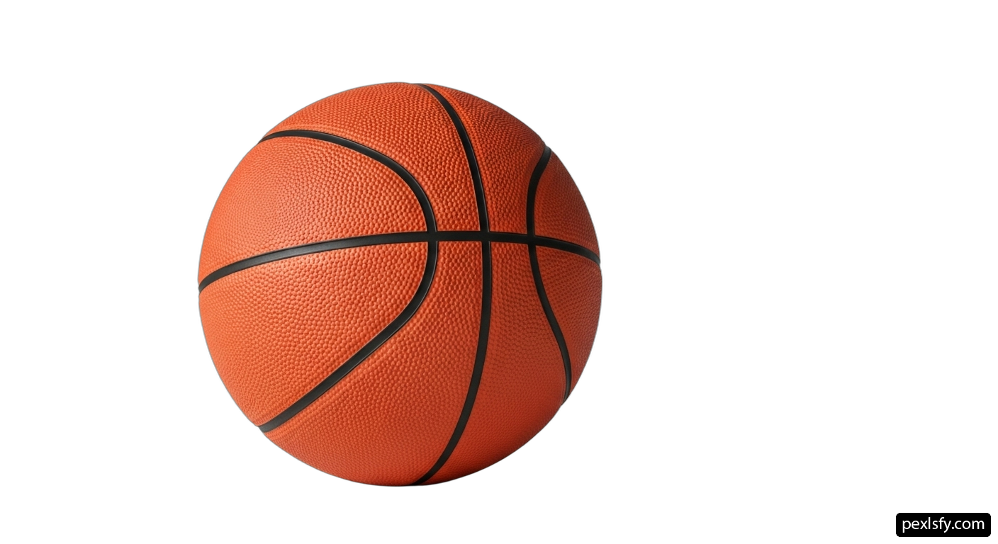 Basketball on a white background png transparent background