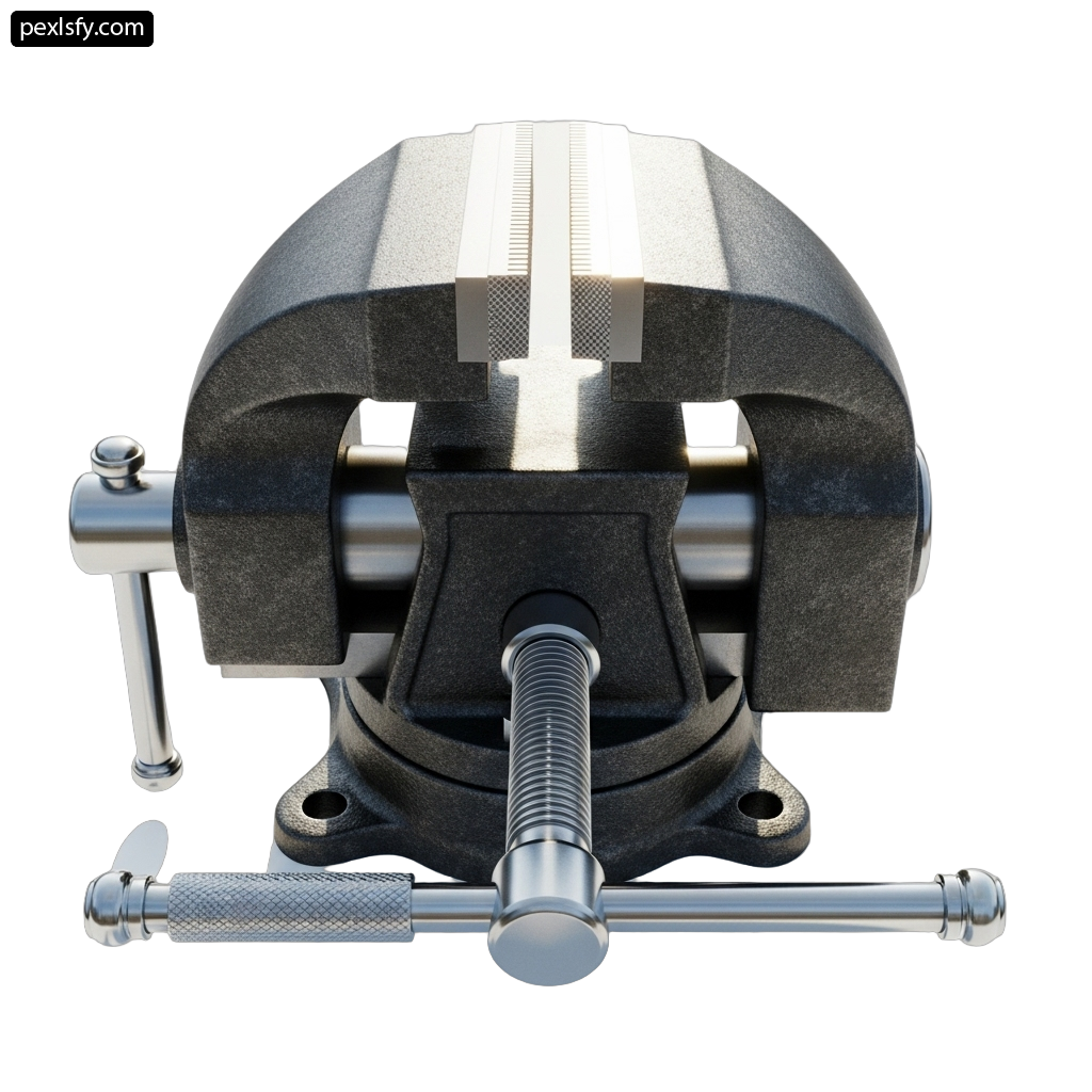Bench vise on a white background png transparent background