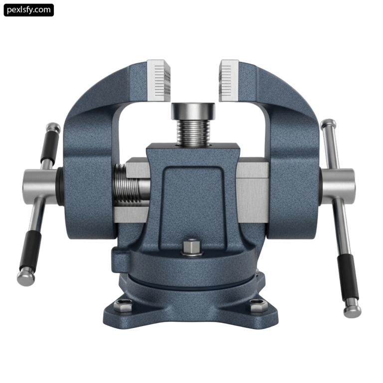 Bench vise on a white background png transparent background