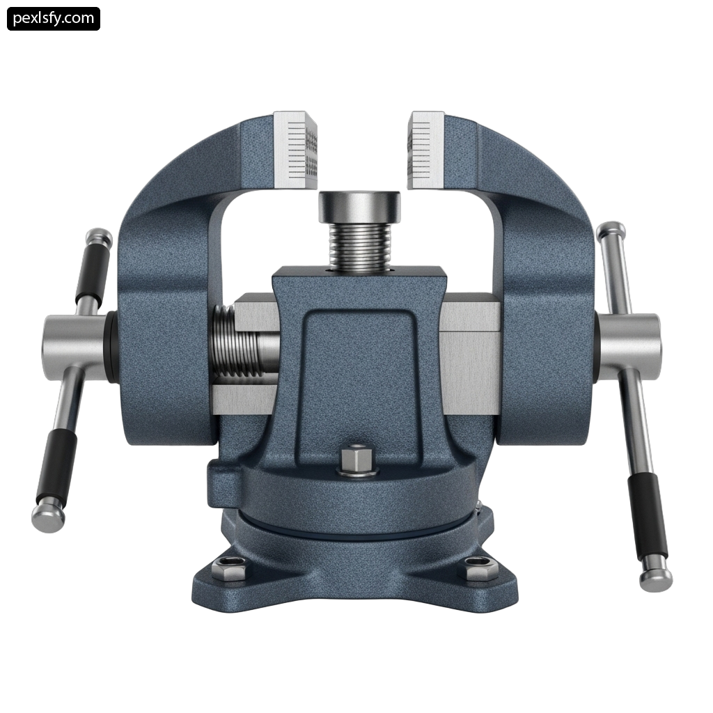 Bench vise on a white background png transparent background
