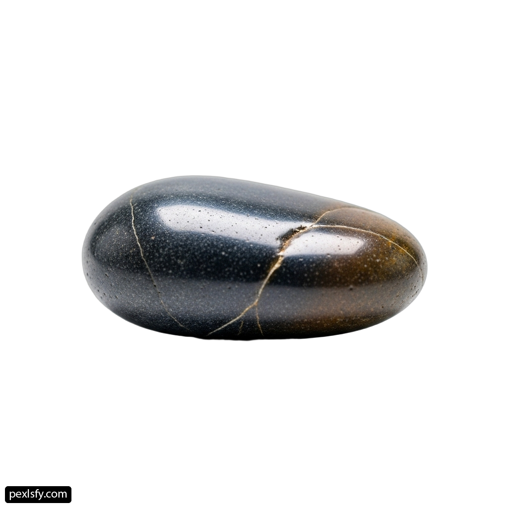 Black and brown stone on a white background png transparent background