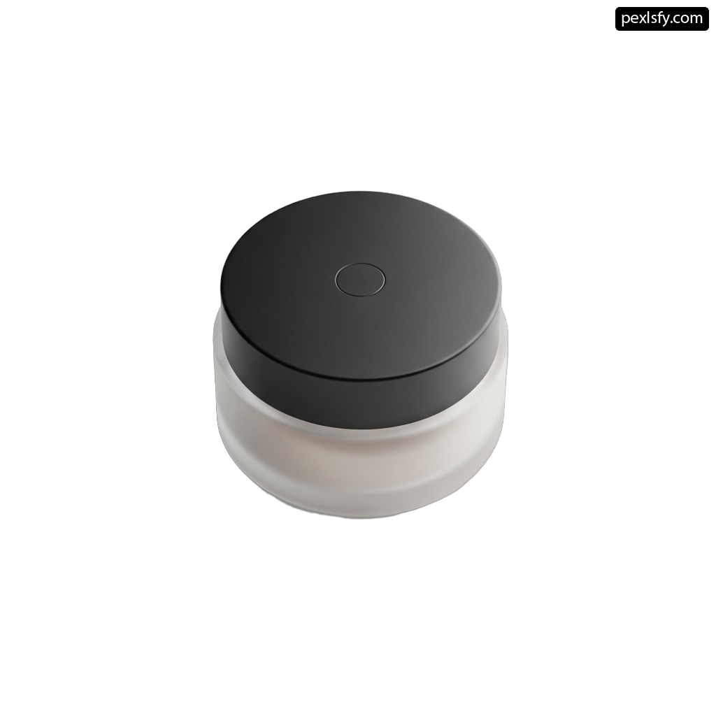 Black and white jar with a black lid png transparent background