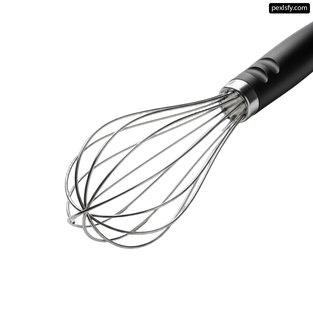 Black and white photo of a whisk png transparent background