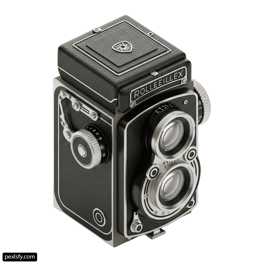 Black and white photo of an old camera png transparent background