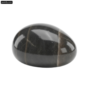 Black and white striped stone on a white background png transparent background