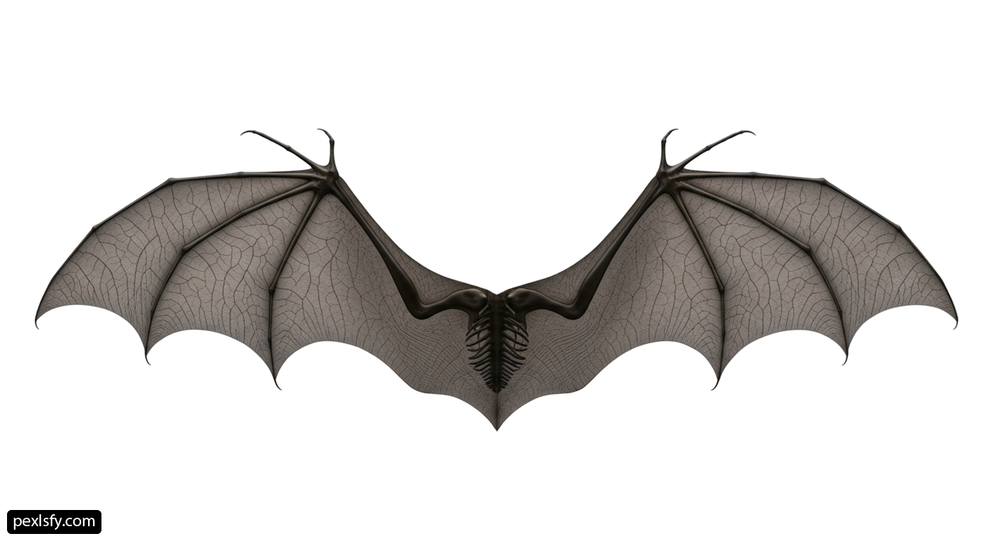 Black bat flying through the air on a white background png transparent background