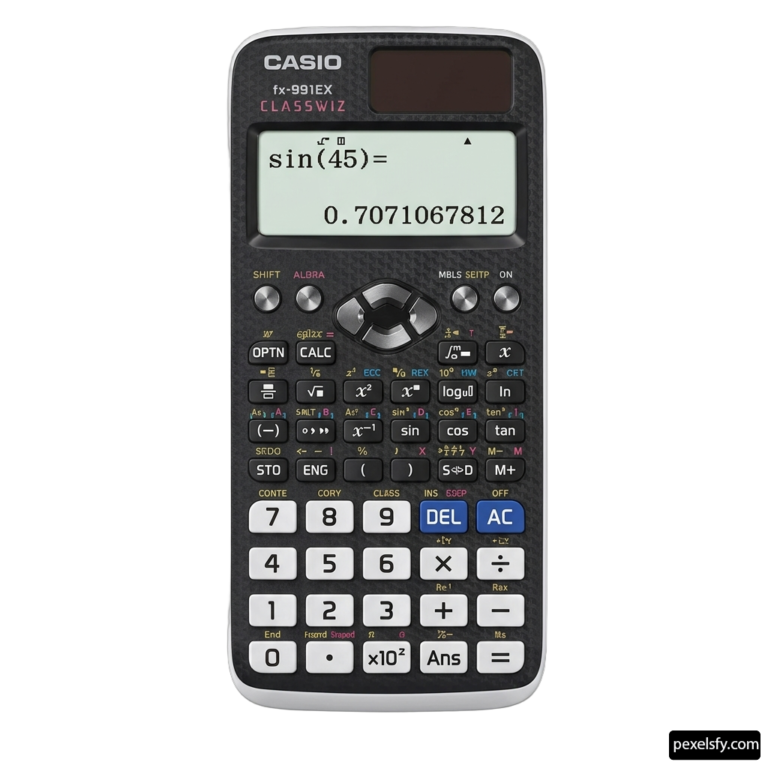 Black calculator with a white background png transparent background