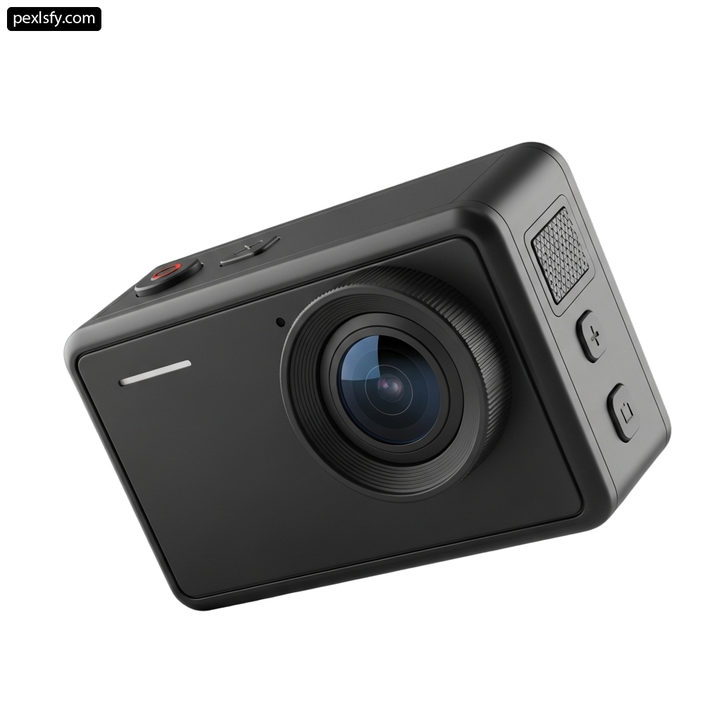 Black camera with a white background png transparent background