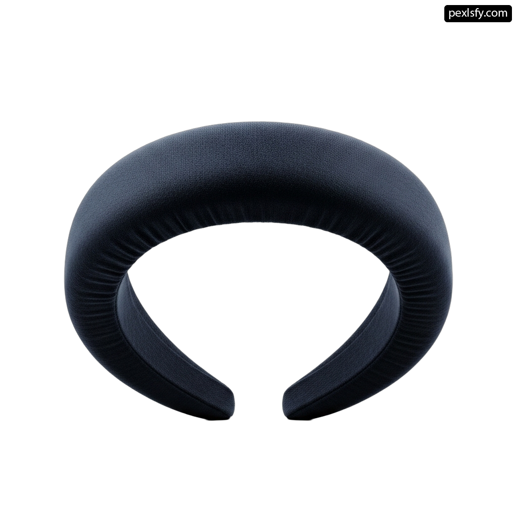 Black headband on a white background png transparent background