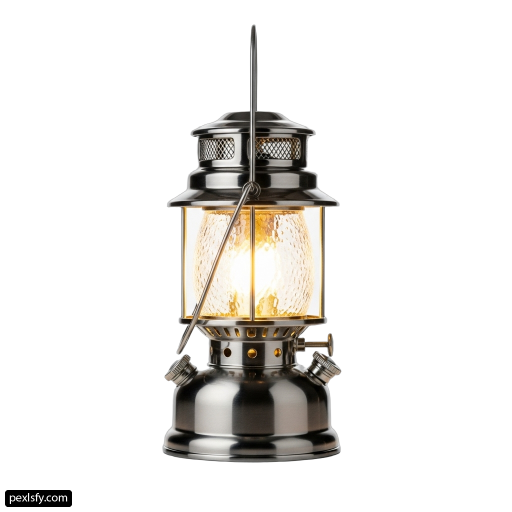 Black lantern with a light on top of it png transparent background