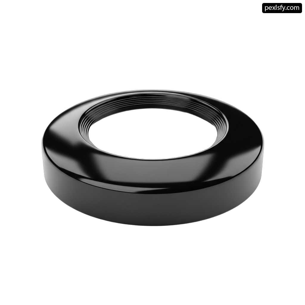 Black ring on a white background png transparent background