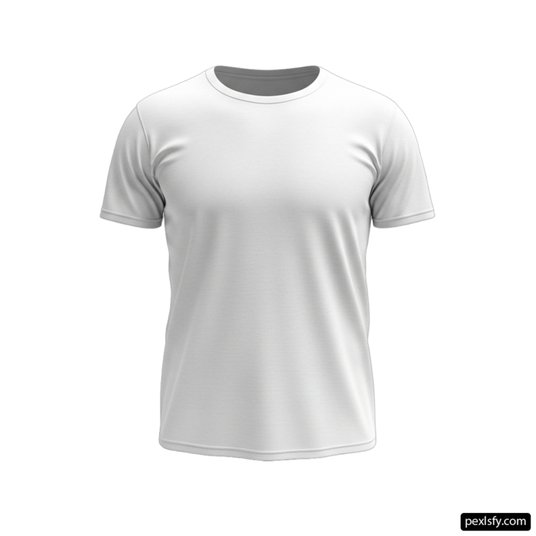 Blank white t-shirt on a white background png transparent background