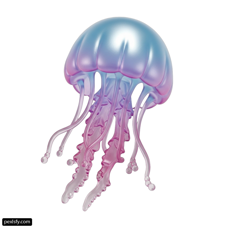Blue and purple jellyfish on a white background png transparent background