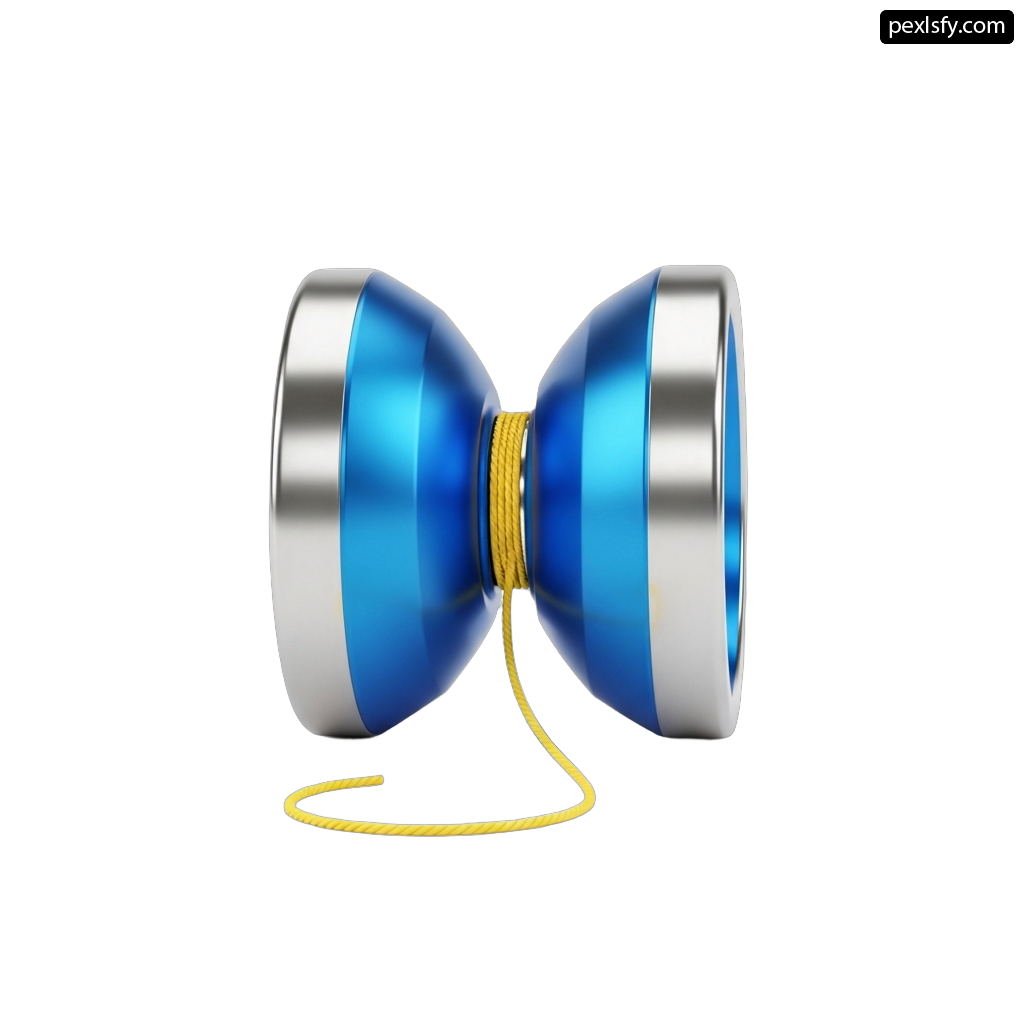 Blue and silver fidget spinner on a white background png transparent background