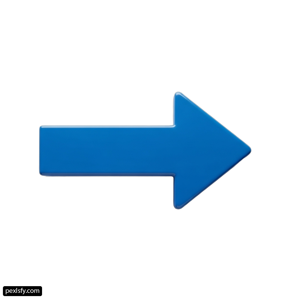Blue arrow pointing to the right png transparent background