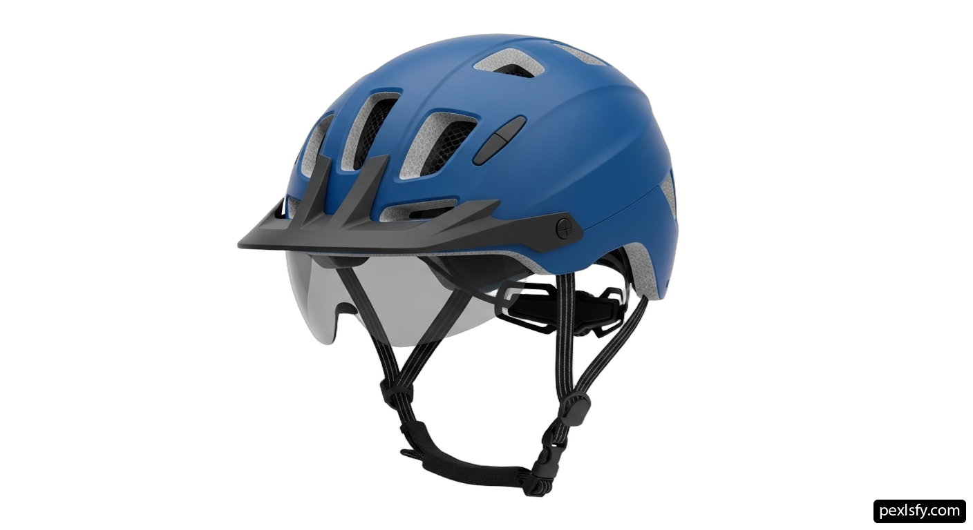 Blue helmet on a white background png transparent background