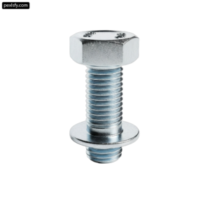 Bolt and nut on a white background png transparent background