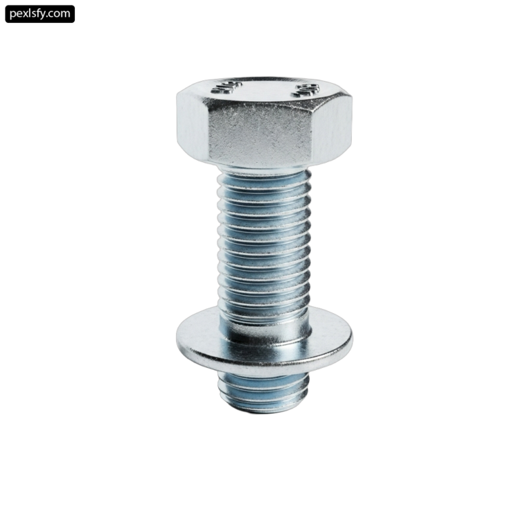 Bolt and nut on a white background png transparent background
