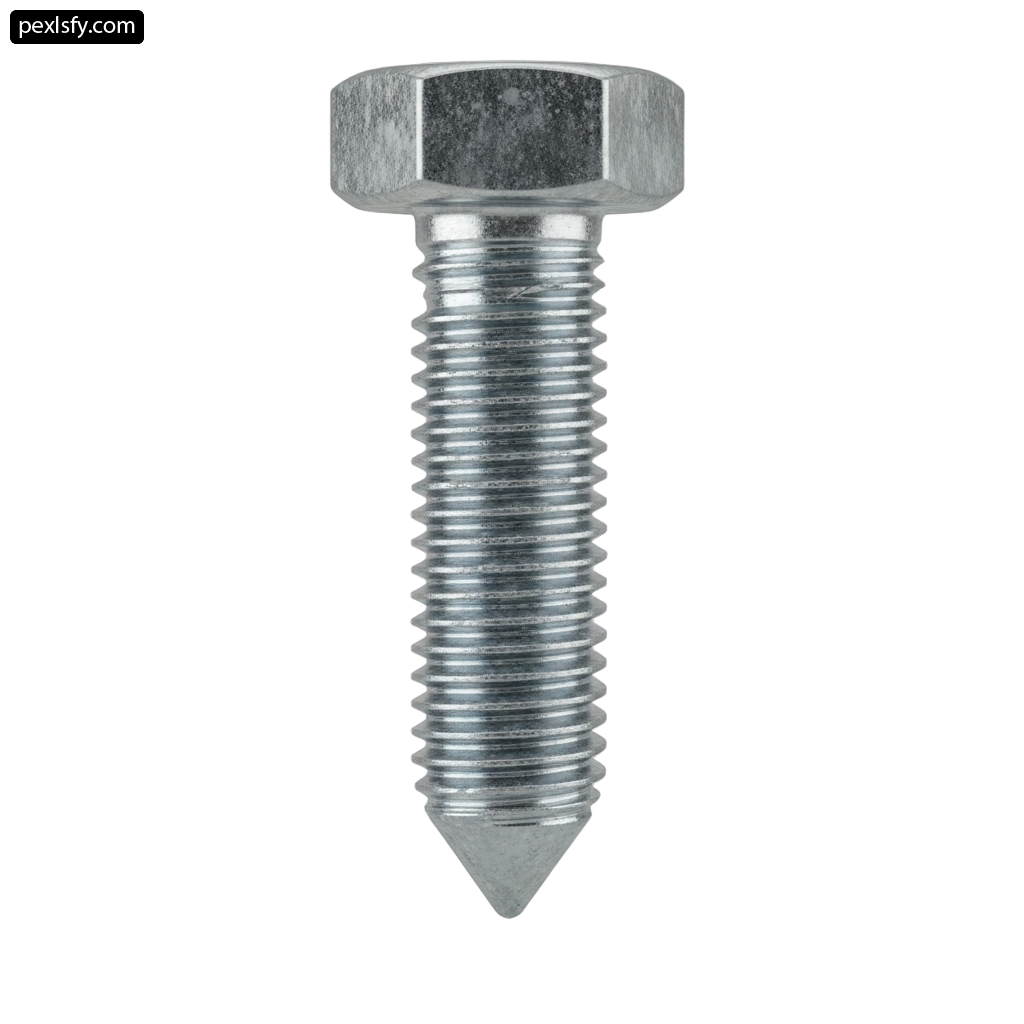 Bolt and nut on a white background png transparent background