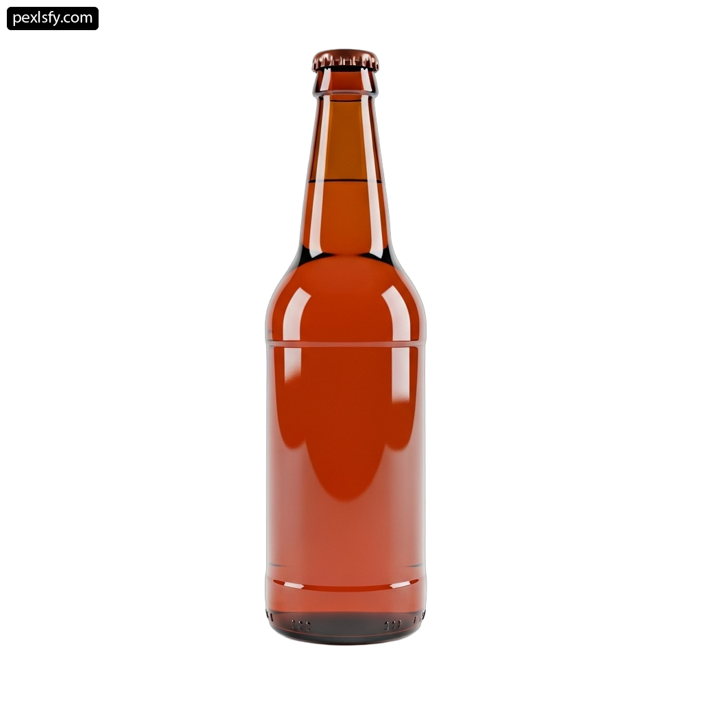 Bottle of beer on a white background png transparent background