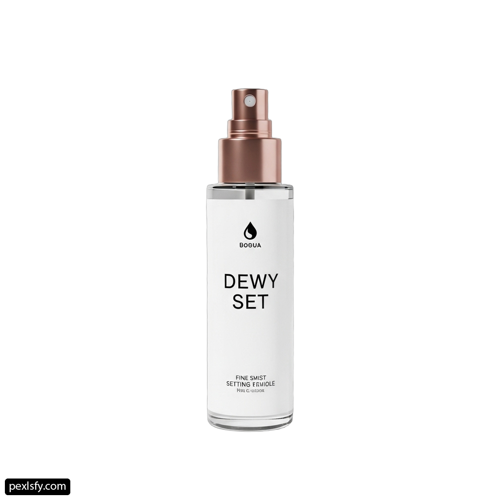 Bottle of dewy set on a white background png transparent background