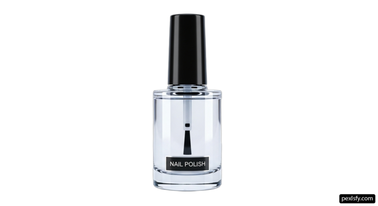 Bottle of nail polish on a white background png transparent background