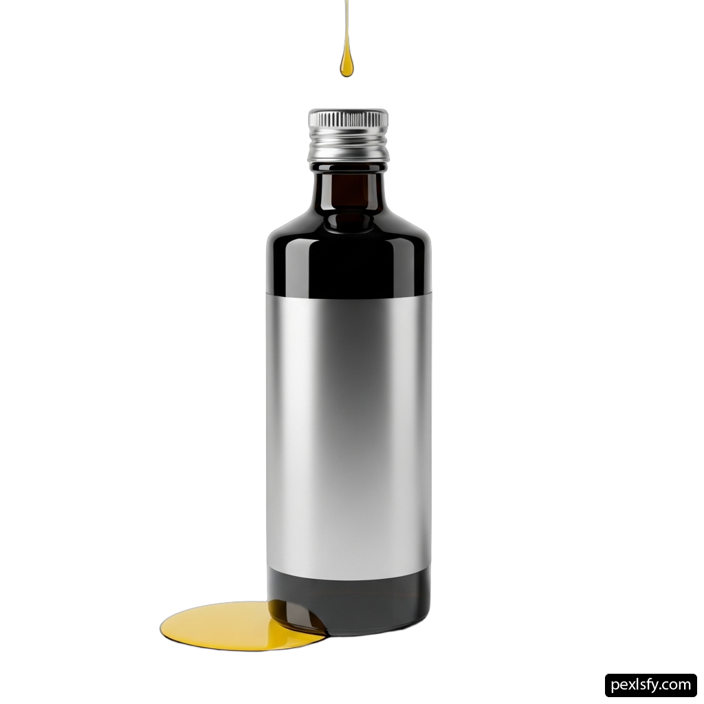 Bottle of olive oil being poured into it png transparent background