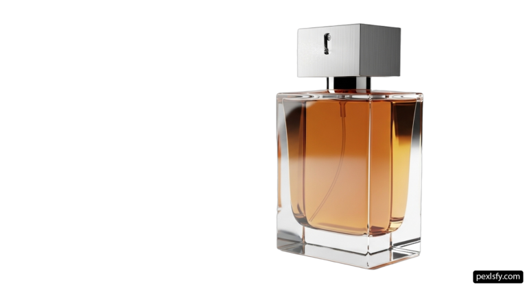 Bottle of perfume on a white background png transparent background