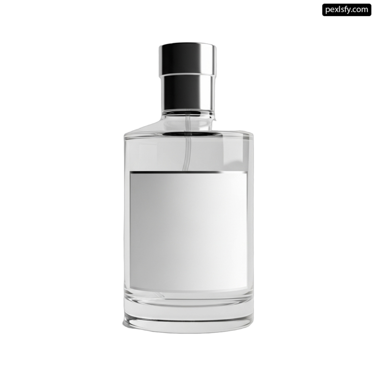 Bottle of perfume on a white background png transparent background
